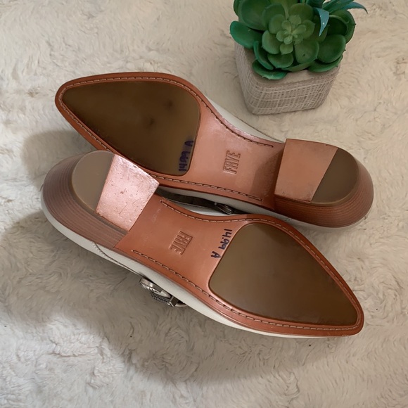 Frye white Ellen Buckle Monk leather western short bootie - Picture 12 of 15